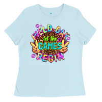 Baby Blue field day let the games begin Ladies Tee - AdoDesignShop
