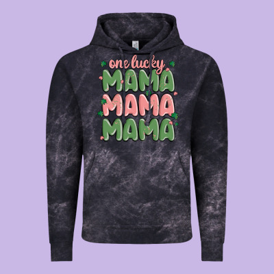 One Lucky Mama Vintage Hoodie Designed By Maliassmallbusiness