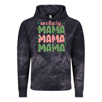 Cloud Black one lucky mama Vintage Hoodie - MaliasSmallBusiness