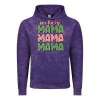 Cloud Purple one lucky mama Vintage Hoodie - MaliasSmallBusiness