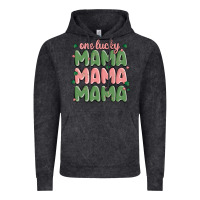 Vintage Black one lucky mama Vintage Hoodie - MaliasSmallBusiness
