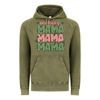 Vintage Olive one lucky mama Vintage Hoodie - MaliasSmallBusiness