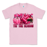 Bubblegum Pink Tis' the season Football Breast Cancer Classic Tee - NancyCooperArtShop