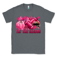 Charcoal Heather Tis' the season Football Breast Cancer Classic Tee - NancyCooperArtShop
