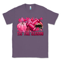 Lavender Tis' the season Football Breast Cancer Classic Tee - NancyCooperArtShop