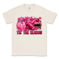 Natural Tis' the season Football Breast Cancer Classic Tee - NancyCooperArtShop