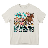 Cream heres to strong women Heavy Core Tee - Artiststas