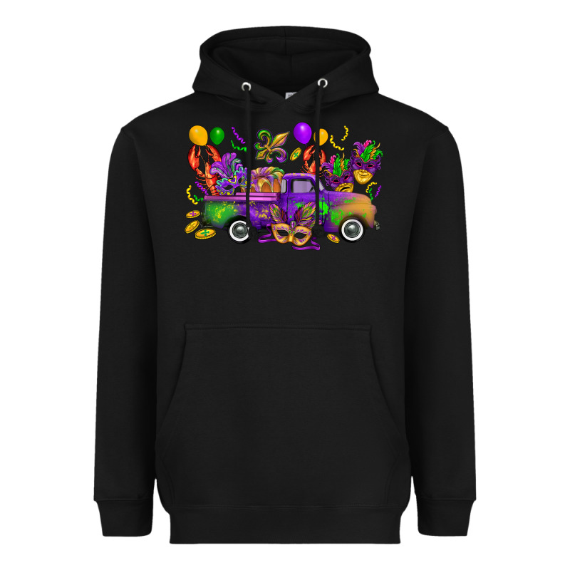 Mardi Gras Truck Heavyweight Hoodie by CowGirlArtShop | Teevron