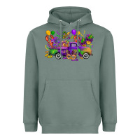 Sage mardi gras truck Heavyweight Hoodie - CowGirlArtShop