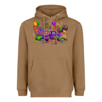 Toasted Coconut mardi gras truck Heavyweight Hoodie - CowGirlArtShop