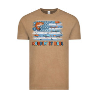 Vintage Coffee fishing lure flag keepin' it reel Vintage Tee - MaliasSmallBusiness