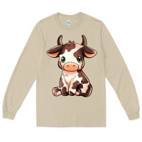 Mushroom Baby Brown Cow Long Sleeve Tee - MaliasSmallBusiness