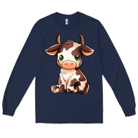 Navy Baby Brown Cow Long Sleeve Tee - MaliasSmallBusiness
