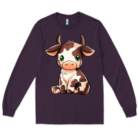 Plum Baby Brown Cow Long Sleeve Tee - MaliasSmallBusiness