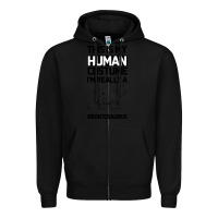 Black This Is My Human Costume Im Really A Brachiosaurus Zipper Hoodie - Bettercallsaul