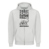 Dove Grey This Is My Human Costume Im Really A Brachiosaurus Zipper Hoodie - Bettercallsaul