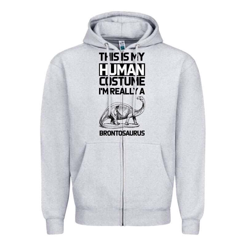 This Is My Human Costume Im Really A Brachiosaurus Zipper Hoodie by Bettercallsaul | Teevron