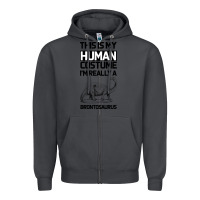 Smoke This Is My Human Costume Im Really A Brachiosaurus Zipper Hoodie - Bettercallsaul