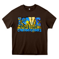 Chocolate Brown love doesn't count chromosomes Heavy Core Tee - AdoDesignShop