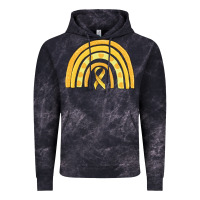 Cloud Black childhood cancer awareness rainbow Vintage Hoodie - MaliasSmallBusiness