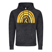 Vintage Black childhood cancer awareness rainbow Vintage Hoodie - MaliasSmallBusiness