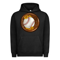 Pigment Black baseball with sunflower round earrings Urban Hoodie - BundleAndBundleShop
