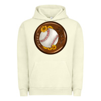 Pigment Pistachio baseball with sunflower round earrings Urban Hoodie - BundleAndBundleShop