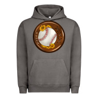 Pigment Tornado baseball with sunflower round earrings Urban Hoodie - BundleAndBundleShop