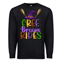 Black free broom rides Premium Sweatshirt - CowGirlArtShop
