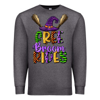 Charcoal Heather free broom rides Premium Sweatshirt - CowGirlArtShop