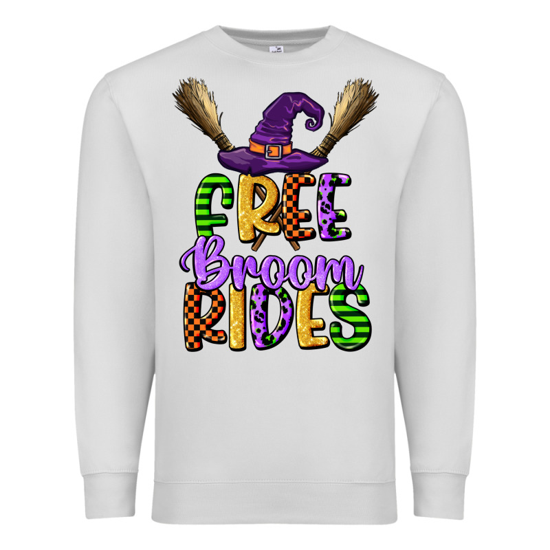 Free Broom Rides Premium Sweatshirt by CowGirlArtShop | Teevron