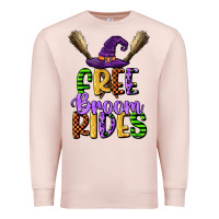 Pale Pink free broom rides Premium Sweatshirt - CowGirlArtShop