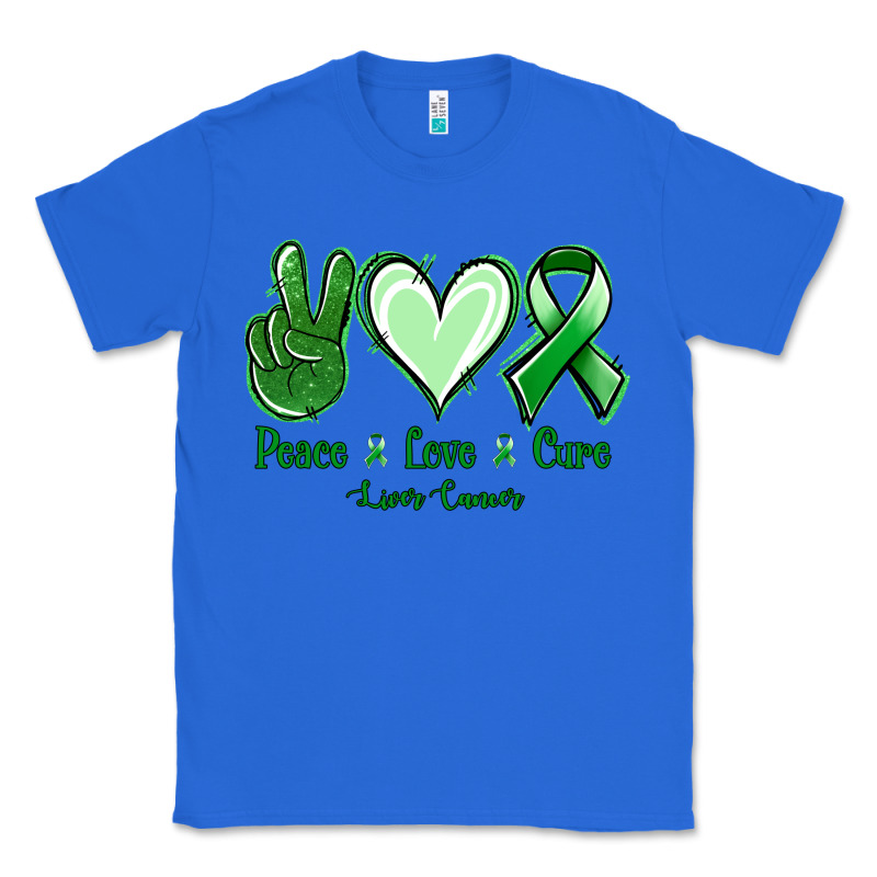 Peace Love Cure Liver Cancer Classic Tee by NancyCooperArtShop | Teevron