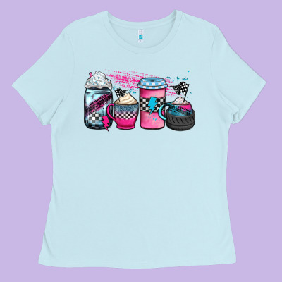 Racing Coffee Cups Ladies Tee Designed By Jahusdesignshop