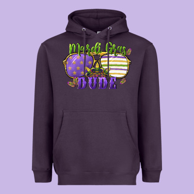 Mardi Gras Dude Heavyweight Hoodie Designed By Cowgirlartshop