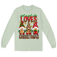 Matcha Just a girl who loves Christmas Long Sleeve Tee - NancyCooperArtShop