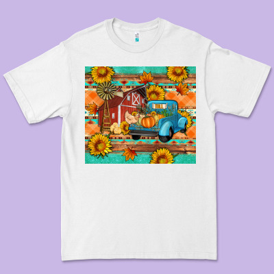 Farm Life Fall Barn And Truck Premium Tee Designed By Artiststas