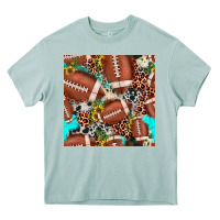 Arona football leopard turquoise cowhide sunflower seamless pattern Heavy Core Tee - JahusDesignShop