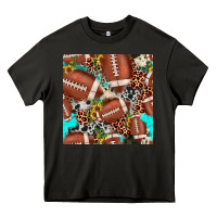 Asphalt football leopard turquoise cowhide sunflower seamless pattern Heavy Core Tee - JahusDesignShop