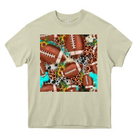 Mossy football leopard turquoise cowhide sunflower seamless pattern Heavy Core Tee - JahusDesignShop