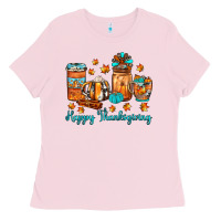 Happy Thanksgiving Coffee Ladies Tee | Teevron