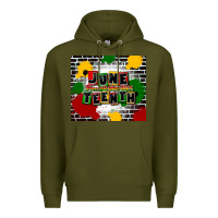 Army Green juneteenth free ish since 1865 Premium Hoodie - CowGirlArtShop