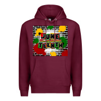 Burgundy juneteenth free ish since 1865 Premium Hoodie - CowGirlArtShop