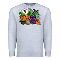 Heather Grey halloween heart Premium Sweatshirt - CowGirlArtShop
