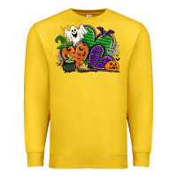 Lemon halloween heart Premium Sweatshirt - CowGirlArtShop