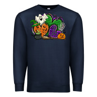 Navy halloween heart Premium Sweatshirt - CowGirlArtShop