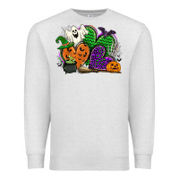 Oatmeal Heather halloween heart Premium Sweatshirt - CowGirlArtShop
