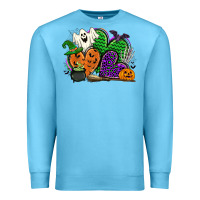 Ocean Blue halloween heart Premium Sweatshirt - CowGirlArtShop