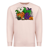 Pale Pink halloween heart Premium Sweatshirt - CowGirlArtShop