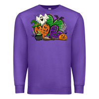 Purple halloween heart Premium Sweatshirt - CowGirlArtShop